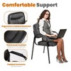 PAGED 24'' Office Chair with Padded Arms,Classic PU Leather Reception Chair with Sturdy Metal Legs for Office & Waiting Room - 2 of 4