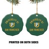 University of San Francisco Dons Logo Porcelain Scalloped Holiday Christmas Tree Ornament - 2 of 4
