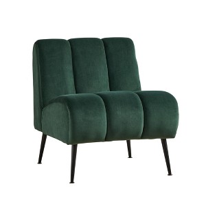 Maliang 24.4" Wide Modern Upholstered Armless Chair with Rubber Wood Legs, for Living Room,Bedroom - 1 of 4