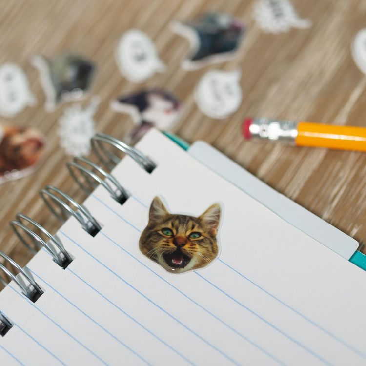 Underground Toys Puffy Adorable Cat Stickers For Note Book & Journal Decorations - Sheet of 20, 6 of 7