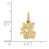 Black Bow Jewelry 14k Yellow Gold Chinese Good Luck Symbol Charm or Pendant, 10mm - 4 of 4