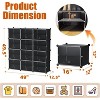 Simple Trending 8 Tier Shoe Storage 48 Pairs Shoe Rack with Door, Space Saving Shoe Cabinet with Hooks, Covers, Black - 4 of 4
