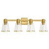 POWLIG Modern Vanity Light Fixture - Dimmable Bathroom Lighting with Cone Clear Glass Shades - 3 of 4