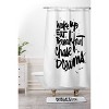 Kal Barteski Wake Up Shower Curtain Black/White - Deny Designs: Polyester Microfiber, Buttonhole Top, Easy Care - image 3 of 3