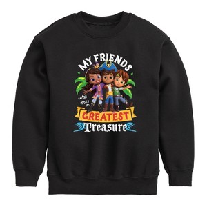 Boys' - Santiago of The Sea - My Friends Greatest Treasure Graphic Long Sleeve Fleece Sweatshirt - 1 of 4