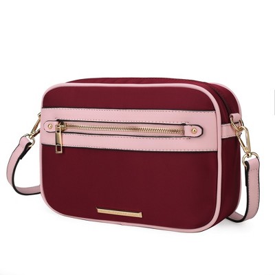 MKF Collection Jimena Vegan Leather Women’s Shoulder Bag by Mia K- Wine Pink