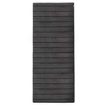 24"x58" MICRODRY Ultra Absorbent CoreTex Quilted Memory Foam Bath Mat/Runner with Skid Resistant Base Dark Gray