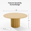 Dovelina 60" Round Dining Table Modern Wood Kitchen Table Dining Room Table for 8 People - 4 of 4