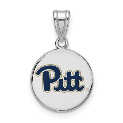 Black Bow Jewelry Sterling Silver Pittsburgh Panthers NCAA Medium Pendant