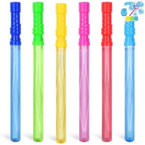 Joyfy 6/12/24/36 Pcs 14.6’’ Bubble Wands Bulk Set with Refill Solution for Kids Toddlers Summer Outdoor Play, Party Favor, Birthday Gift - 1 of 4