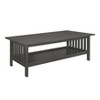 Classic Style Coffee Table and Two End Table Set Antique Gray Finish 3pc Occasional Table Set Wooden Transitional Living Room Furniture - 3 of 4