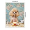 Amanti Art The Cake Loving Poodle by Mowzu  Framed Canvas Wall Art - 3 of 4