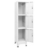 Locker Cabinet Gray Steel 70.9 in Locker Cabinet Rectangular  vidaXL - 3 of 4