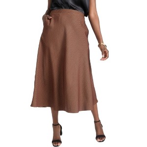 Jessica London Women's Plus Size Bi-Stretch Swing Skirt - 1 of 4