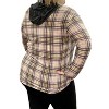 Women's Plaid Hoodie Shirt - honeyme - 3 of 3
