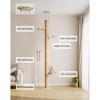 Sandinrayli Floor-to-Ceiling Cat Tree, adjustable (89-112 inches), sturdy 5-tier tower for large cats. - 3 of 4