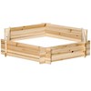 VisioGear Raised Garden Bed, Hexagon Screwless Planters for Outdoor Plants, Vegetables, Flowers, Brown, 39.25"*36.25"*6.25" - 2 of 4