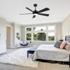 Airsurfer 56" Ceiling Fan with Integrated LED Light in Matte Black 5-Blade Modern Remote-Controlled Fan - 2 of 4