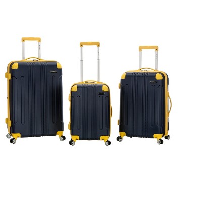 rockland sonic 3pc abs luggage set