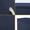 Unique Bargains Home Closet Clothes Box Cotton Fabric Decorative Storage Bins Medium Dark Blue 1 Pc - 2 of 4
