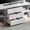 Chic Crate - Modern Media Console w/ 4 Open Shelves & 3 Drawers - Sleek TV Stand with Scandinavian Oak Finish - 2 of 4