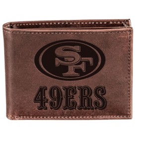 Evergreen NFL San Francisco 49ers Brown Leather Bifold Wallet Officially Licensed with Gift Box - 1 of 1