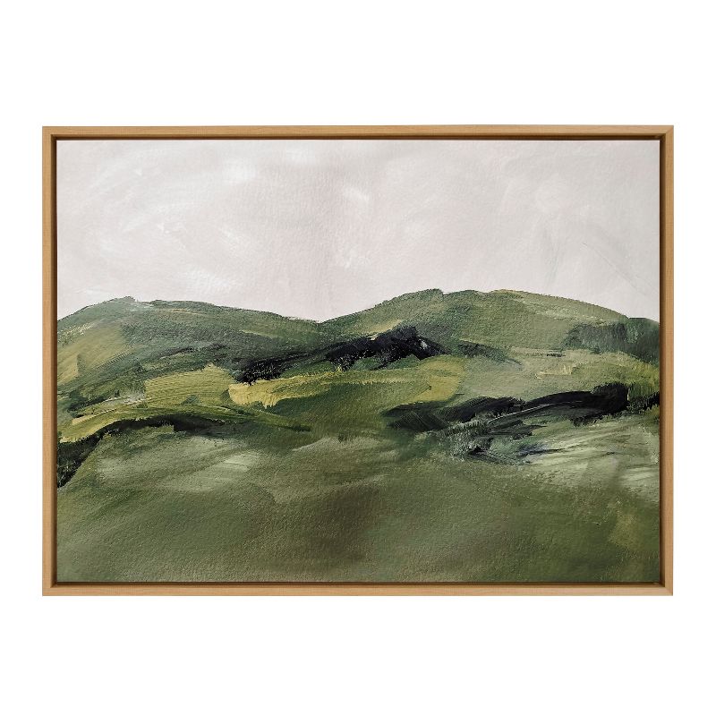 28&#34; x 38&#34; Sylvie Green Mountain Landscape Framed Canvas by Amy Lighthall Natural - Kate &#38; Laurel All Things Decor, 3 of 8