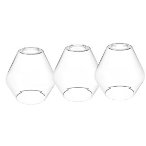 DORESshop 6 in. Height 3-Pack Clear Cone Glass 1 in. Fitter Width Vanity Pendant Flush Mount Light Shade - 1 of 2