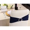 Juvale Navy Blue Chair Sashes with Silver Buckles for Wedding Reception, Baby Shower, Birthday Party, Fits 13.5- to 16.5-Inch Chair Backs (50 Pack) - 2 of 4