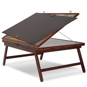 Jumbl 1000-Piece Puzzle Board - 23 x 31" Tilting Puzzle Table with Felt Surface & 6 Drawers - Brown - 1 of 4