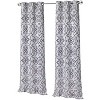 Kate Aurora 2 Pack Reversible Geometric Room Darkening Grommet Curtains - 4 of 4