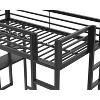 Racxily Loft Bed with Desk, Metal Loft Bed Twin Size, Loft Bed Frame with Desk and Storage Compatible with Boys Girls Teens, Black Bedroom Bed Frame - 4 of 4