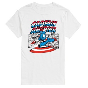 Men's - Marvel - Captain America Burst Short Sleeve Graphic T-Shirt - 1 of 4