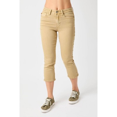 Women's ‚Äúava‚Äùhigh Rise Gart Dyed Capri - Judy Blue