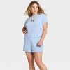 Women's Pointelle Short Sleeve Top and Shorts Pajama Set - Wild Fable™ - 3 of 3