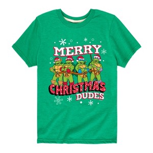 Boys' - Teenage Mutant Ninja Turtles - Merry Christmas Dude Short Sleeve Graphic T-Shirt - 1 of 4