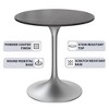 LeisureMod Verve 27" Round Dining Table, Modern Sintered Stone Top Dining Table with Stainless Steel Pedestal Table Base - image 3 of 4