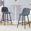 NicBex Set of 2 Bar Stools for Kitchen Island,Integrated Design Counter Bar Stools with Back and Metal Legs,Bar Chairs for Dining Rooms,Kitchens - 2 of 4