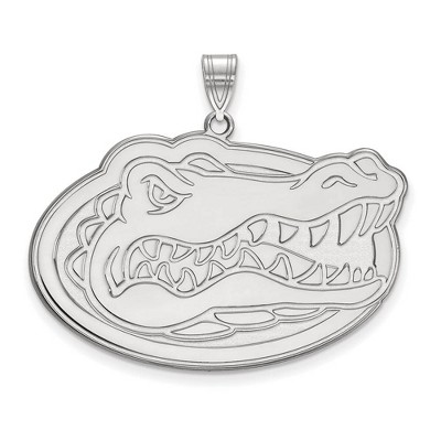 Black Bow Jewelry 10k White Gold Florida Gators NCAA Extra Large Pendant