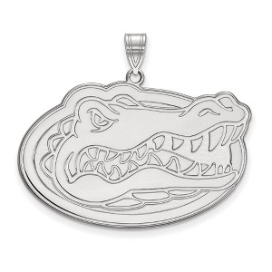 Black Bow Jewelry 10k White Gold Florida Gators NCAA Extra Large Pendant - 1 of 3