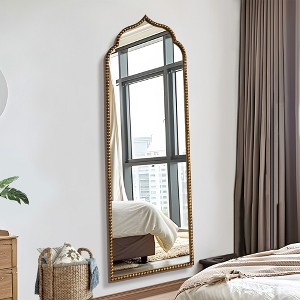 Spassway Arched Metal Accent Wall Mirror Gold Wall Decor for Living Room Bedroom Entryway - 1 of 4