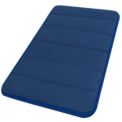 PiccoCasa Memory Foam Rug Non-Slip Long Floor Mat, 24 x 63 Blue