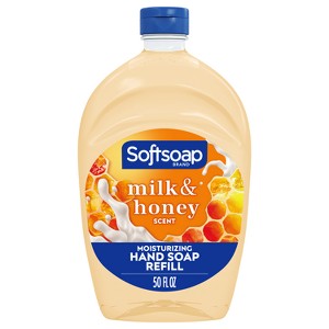 Softsoap Moisturizing Liquid Hand Soap Refill - Milk & Honey - 50 fl oz - 1 of 4