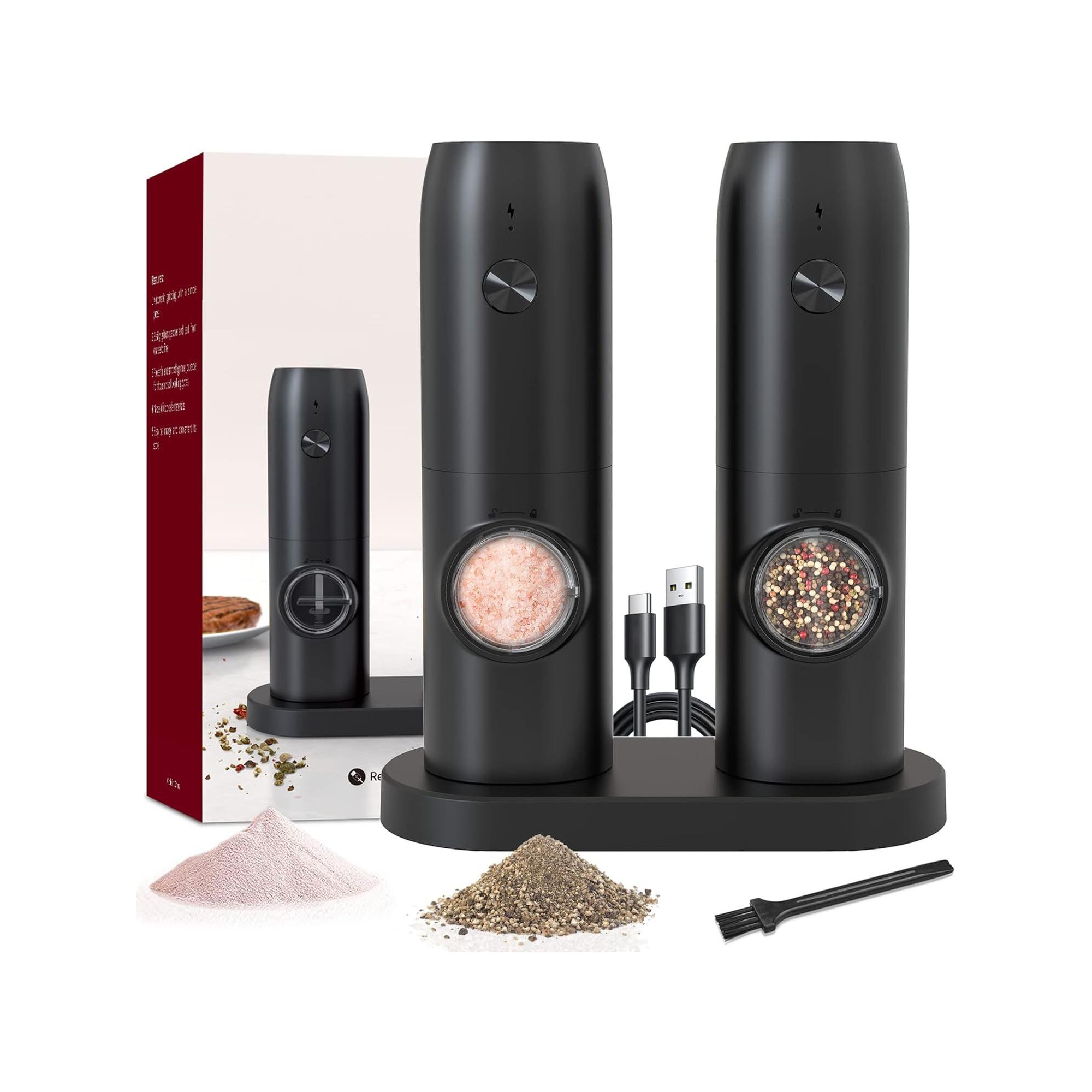 Maison Electric Salt and Pepper Grinder USB Rechargeable Set