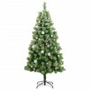 VidaXL Green Artificial Hinged Christmas Tree - 59.1" with 150 LEDs String, Different Lighting Effects and Decorative Ball Set - 3 of 4
