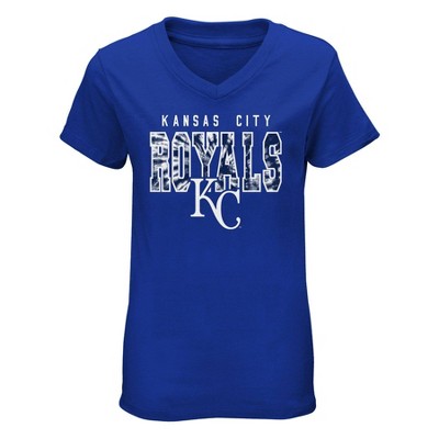 MLB Kansas City Royals Girls' Henley Team Jersey - XS