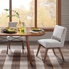 VYNXARIA Accent Chair，Dining Side chair，Rubber Solid Pecan Wood Finish，Attached Seat Cushion， (set of 2) LIGHT GREY - 2 of 4