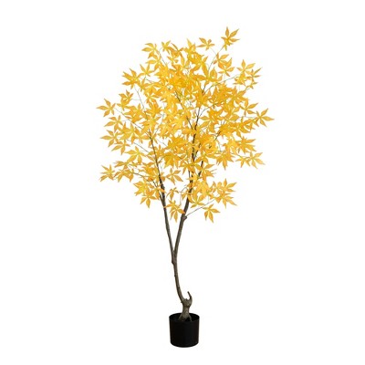 Nearly Natural 5-ft Autumn Maple Artificial Fall Tree