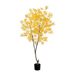 Nearly Natural 5-ft Autumn Maple Artificial Fall Tree - 1 of 4