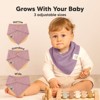 8pk Lumi Muslin Baby Bibs, Bandana Bibs for Baby Boy, Baby Girl, Muslin Drool Bib for Newborn, Toddler - 4 of 4